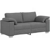 Dvivietė sofa Tamsiai pilka 180 cm audinys