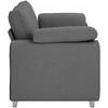 Dvivietė sofa Tamsiai pilka 180 cm audinys