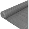 Dvipusė sodo tvora, pilka, 150x500cm, PVC