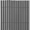 Dvipusė sodo tvora, pilka, 150x500cm, PVC