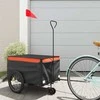 Dviračio priekaba, juodos ir oranžinės spalvos, 30kg, geležis
