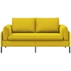 Dvitaškė sofa 2 vietos Geltona 188 x 81 x 89 cm Aksomas