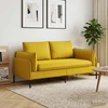 Dvitaškė sofa 2 vietos Geltona 188 x 81 x 89 cm Aksomas