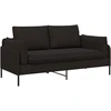 Dvitaškė sofa 2 vietos Juoda 188 x 81 x 89 cm Aksomas