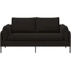 Dvitaškė sofa 2 vietos Juoda 188 x 81 x 89 cm Aksomas