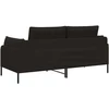 Dvitaškė sofa 2 vietos Juoda 188 x 81 x 89 cm Aksomas