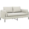Dvitaškė sofa 2 vietos Kreminė 188 x 81 x 89 cm Aksomas