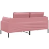 Dvitaškė sofa 2 vietos Rožinė 188 x 81 x 89 cm Aksomas
