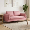 Dvitaškė sofa 2 vietos Rožinė 188 x 81 x 89 cm Aksomas