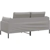 Dvitaškė sofa 2 vietos Šviesiai pilka 188 x 81 x 89 cm Aksomas