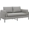 Dvitaškė sofa 2 vietos Šviesiai pilka 188 x 81 x 89 cm Aksomas