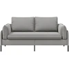 Dvitaškė sofa 2 vietos Šviesiai pilka 188 x 81 x 89 cm Aksomas