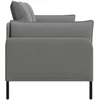 Dvitaškė sofa 2 vietos Tamsiai pilka 188 x 81 x 89 cm Aksomas