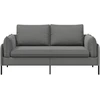 Dvitaškė sofa 2 vietos Tamsiai pilka 188 x 81 x 89 cm Aksomas