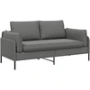 Dvitaškė sofa 2 vietos Tamsiai pilka 188 x 81 x 89 cm Aksomas