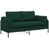 Dvitaškė sofa 2 vietos Tamsiai žalia 188 x 81 x 89 cm Aksomas