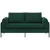 Dvitaškė sofa 2 vietos Tamsiai žalia 188 x 81 x 89 cm Aksomas