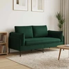 Dvitaškė sofa 2 vietos Tamsiai žalia 188 x 81 x 89 cm Aksomas