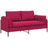 Dvitaškė sofa 2 vietos Vyno raudona 188 x 81 x 89 cm Aksomas