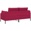 Dvitaškė sofa 2 vietos Vyno raudona 188 x 81 x 89 cm Aksomas