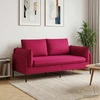Dvitaškė sofa 2 vietos Vyno raudona 188 x 81 x 89 cm Aksomas