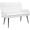 Dvitaškė sofa Balta 115 x 61 x 87 cm Audinys
