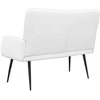 Dvitaškė sofa Balta 115 x 61 x 87 cm Audinys