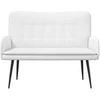 Dvitaškė sofa Balta 115 x 61 x 87 cm Audinys