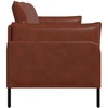Dvitaškė sofa Blizgus Rudas 188 x 81 x 89 cm Dirbtinė oda