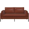 Dvitaškė sofa Blizgus Rudas 188 x 81 x 89 cm Dirbtinė oda
