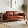 Dvitaškė sofa Blizgus Rudas 188 x 81 x 89 cm Dirbtinė oda