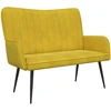 Dvitaškė sofa Geltona 115 x 61 x 87 cm Aksomas