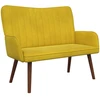 Dvitaškė sofa Geltona 115 x 61 x 87 cm Aksomas