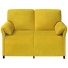 Dvitaškė sofa Geltona 138 x 83 x 95 cm Aksomas