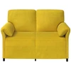 Dvitaškė sofa Geltona 138 x 83 x 95 cm Aksomas
