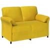 Dvitaškė sofa Geltona 138 x 83 x 95 cm Aksomas