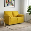Dvitaškė sofa Geltona 138 x 83 x 95 cm Aksomas