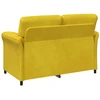 Dvitaškė sofa Geltona 138 x 83 x 95 cm Aksomas