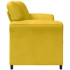 Dvitaškė sofa Geltona 138 x 83 x 95 cm Aksomas