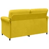 Dvitaškė sofa Geltona 158 x 83 x 95 cm Aksomas