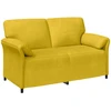 Dvitaškė sofa Geltona 158 x 83 x 95 cm Aksomas