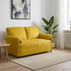 Dvitaškė sofa Geltona 158 x 83 x 95 cm Aksomas