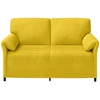 Dvitaškė sofa Geltona 158 x 83 x 95 cm Aksomas