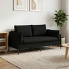 Dvitaškė sofa Juoda 188 x 81 x 89 cm Audinys