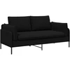 Dvitaškė sofa Juoda 188 x 81 x 89 cm Audinys