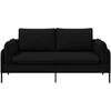 Dvitaškė sofa Juoda 188 x 81 x 89 cm Audinys