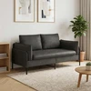 Dvitaškė sofa Juoda 188 x 81 x 89 cm Dirbtinė oda