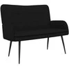 Dvitaškė sofa Juoda 115 x 61 x 87 cm Audinys