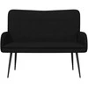Dvitaškė sofa Juoda 115 x 61 x 87 cm Audinys