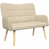 Dvitaškė sofa Kreminė 115 x 61 x 87 cm Audinys